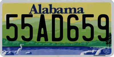 AL license plate 55AD659