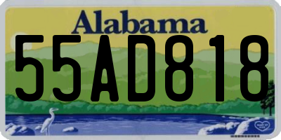 AL license plate 55AD818