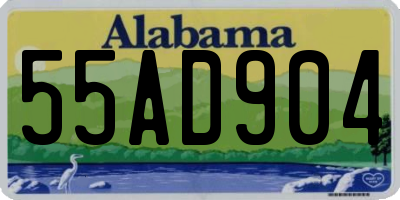 AL license plate 55AD904