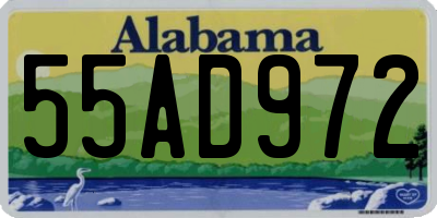 AL license plate 55AD972