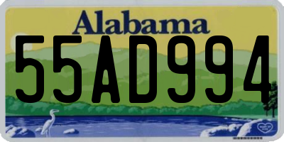 AL license plate 55AD994