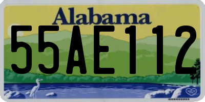 AL license plate 55AE112