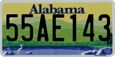 AL license plate 55AE143