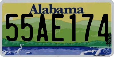 AL license plate 55AE174