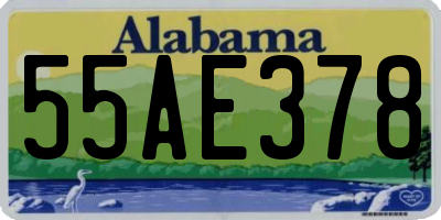 AL license plate 55AE378