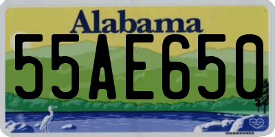 AL license plate 55AE650