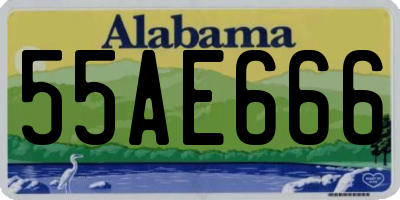 AL license plate 55AE666