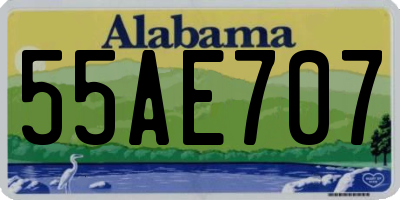 AL license plate 55AE707