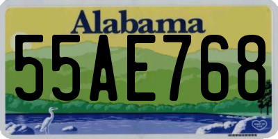 AL license plate 55AE768