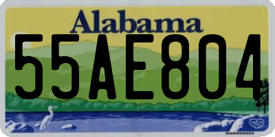 AL license plate 55AE804