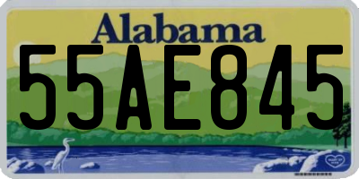 AL license plate 55AE845