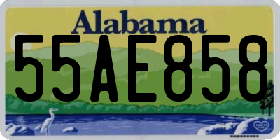 AL license plate 55AE858