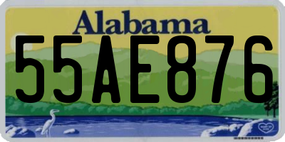 AL license plate 55AE876