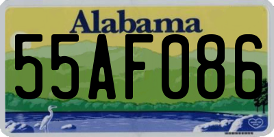AL license plate 55AF086
