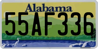 AL license plate 55AF336