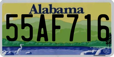 AL license plate 55AF716