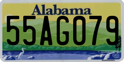 AL license plate 55AG079