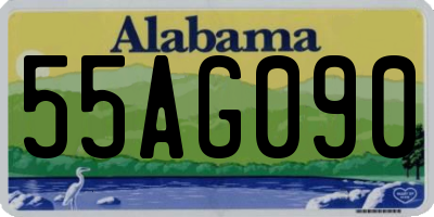 AL license plate 55AG090