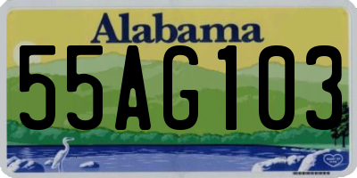 AL license plate 55AG103