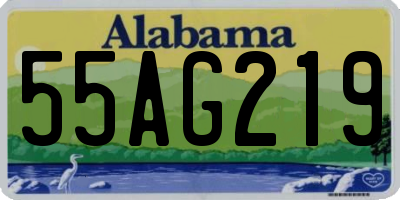 AL license plate 55AG219