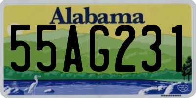 AL license plate 55AG231