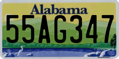 AL license plate 55AG347