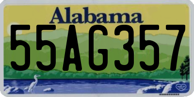 AL license plate 55AG357
