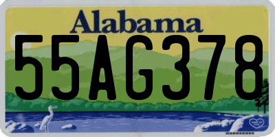 AL license plate 55AG378