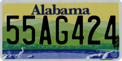 AL license plate 55AG424