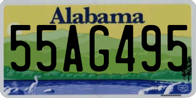 AL license plate 55AG495
