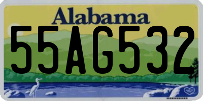 AL license plate 55AG532