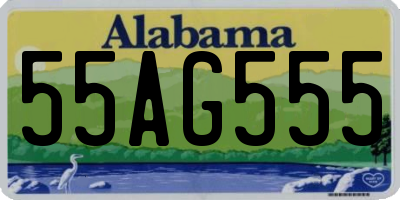 AL license plate 55AG555