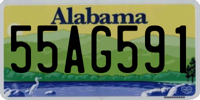 AL license plate 55AG591