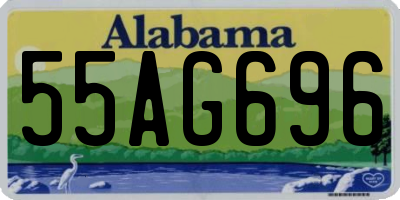 AL license plate 55AG696