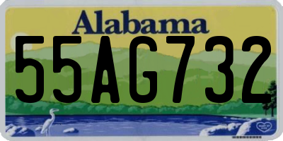AL license plate 55AG732