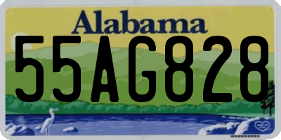 AL license plate 55AG828