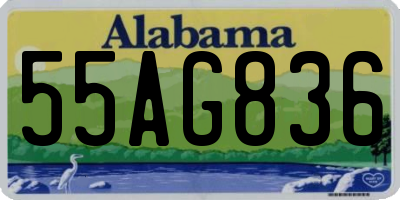 AL license plate 55AG836