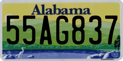 AL license plate 55AG837