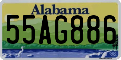 AL license plate 55AG886