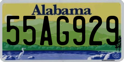 AL license plate 55AG929