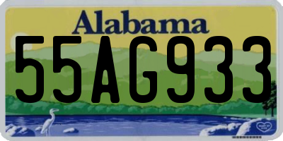 AL license plate 55AG933