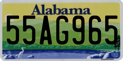 AL license plate 55AG965