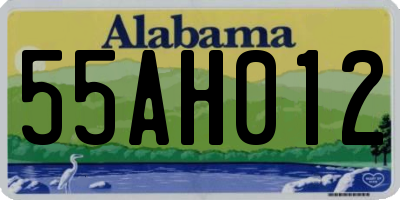 AL license plate 55AH012