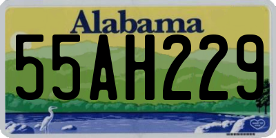 AL license plate 55AH229