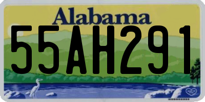 AL license plate 55AH291