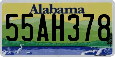 AL license plate 55AH378