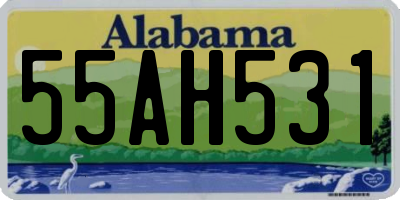 AL license plate 55AH531