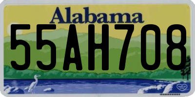 AL license plate 55AH708