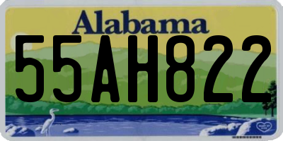 AL license plate 55AH822