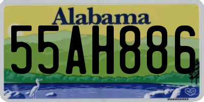 AL license plate 55AH886